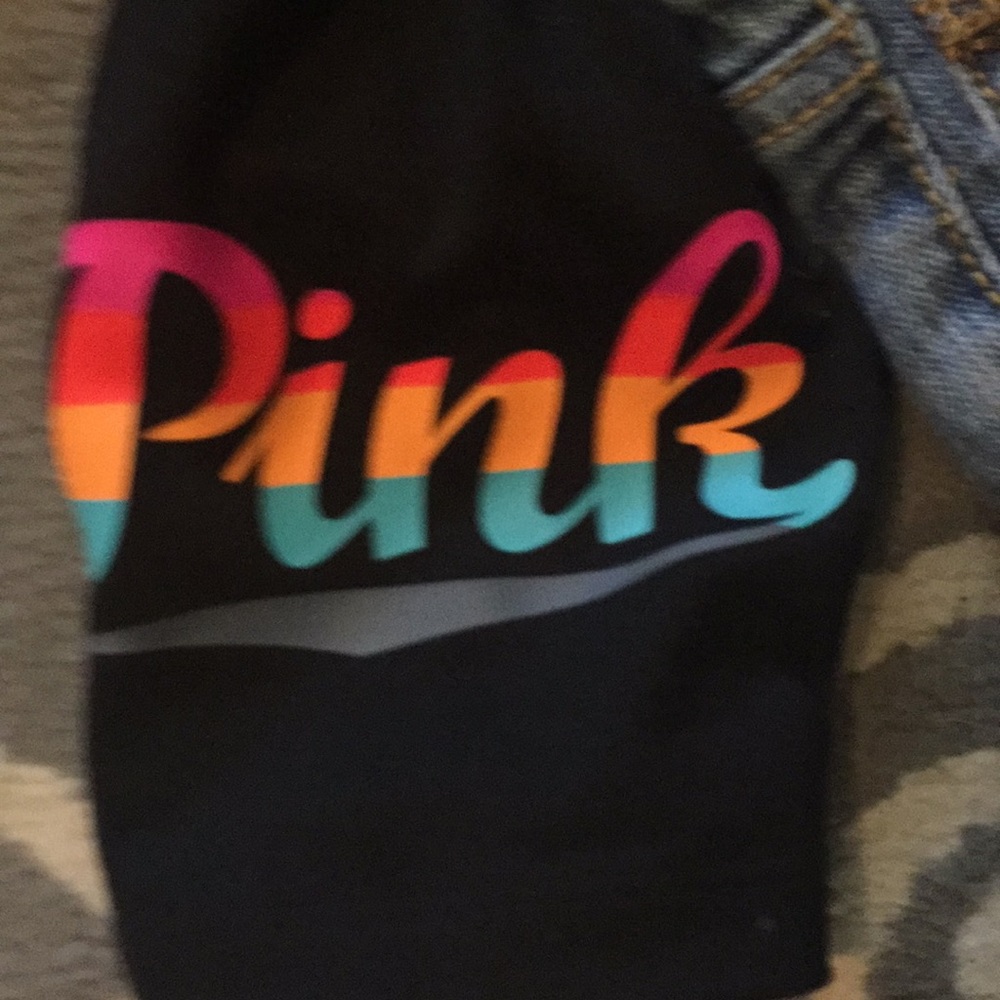 Pink brand yoga pants and jean shorts bundle